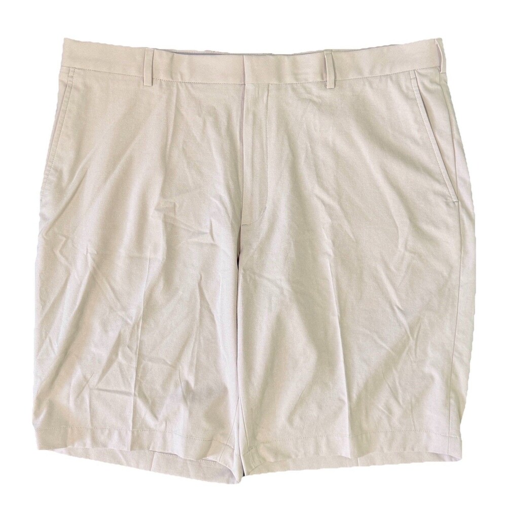 Walter Hagen Golf Shorts Mens Size 40 Beige 10.5” Inseam Flat Front